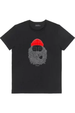 Homme T-shirt Smoking Pipe - Noir - Bask In The Sun