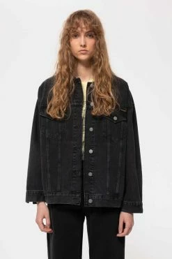 Femme Veste Elin Black Trace- Nudie Jeans -Pulls et Sweats Soldes Boutique Elin Black Trace Denim 1 1800x1800