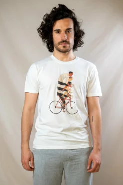 Homme T-shirt Cyclotrio - Écru - Olow