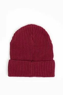 Femme Fishermans Rolled Beanie - Patagonia -Pulls et Sweats Soldes Boutique FishermansRolledBeanie WaxRed back 1800x1800