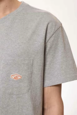 Homme T-shirt Leffe Pocket - Nudie Jeans -Pulls et Sweats Soldes Boutique Leffe Pocket Tee Greymelange 1 1800x1800