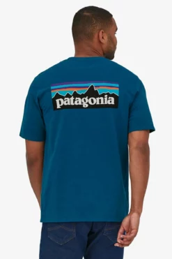 Homme T-shirt P-6 Logo Responsibili- Tee - Patagonia -Pulls et Sweats Soldes Boutique P 6 responsibilitee wavy blue 3 1800x1800