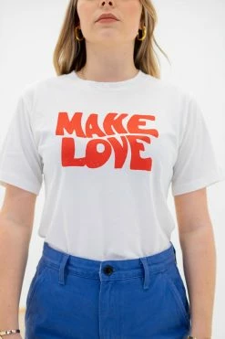 Femme T-Shirt Make Love - White - Thinking Mu -Pulls et Sweats Soldes Boutique PAULA 107 1800x1800