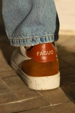 Homme Basket Ebony Cuir - Faguo -Pulls et Sweats Soldes Boutique S23CG3204 marron 3 1800x1800