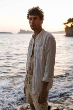 Homme Chemise Chiavari Col Mao - Faguo -Pulls et Sweats Soldes Boutique S23SH0107 1 1800x1800