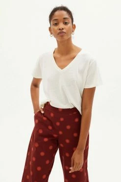 Femme T-Shirt Hemp Clavel - Thinking Mu -Pulls et Sweats Soldes Boutique camiseta hemp clavel yvory 1800x1800