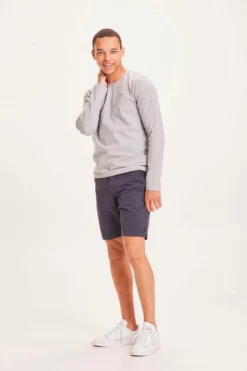 Homme Chuck Regular Chino Short Poplin - Knowledge Cotton Apparel -Pulls et Sweats Soldes Boutique chuck poplin 1 marine 1800x1800