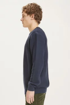 Homme Pull Pique Badge - Knowledge Cotton Apparel -Pulls et Sweats Soldes Boutique pull pique badge total eclipse 2 1800x1800