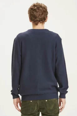 Homme Pull Pique Badge - Knowledge Cotton Apparel -Pulls et Sweats Soldes Boutique pull pique badge total eclipse 1800x1800