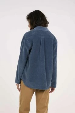 Femme Veste Stretched 8-Wales - Knowledge Cotton Apparel -Pulls et Sweats Soldes Boutique veste stretched china blue 2 1800x1800